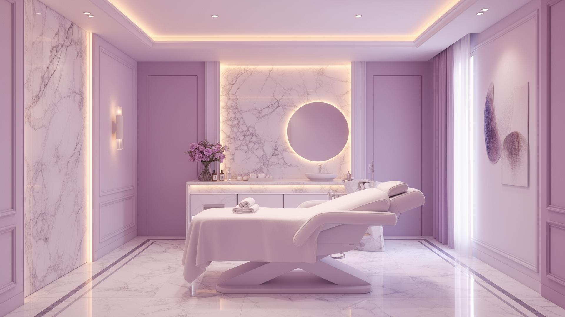 Sala de tratamento estética premium da Nana Neves